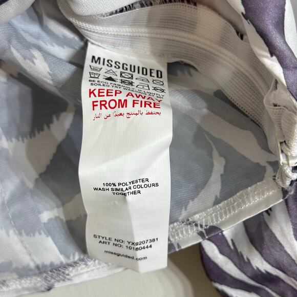 Misguided Tall Knot Front Zebra Print Crop Top Size 10 New - Picture 4 of 7